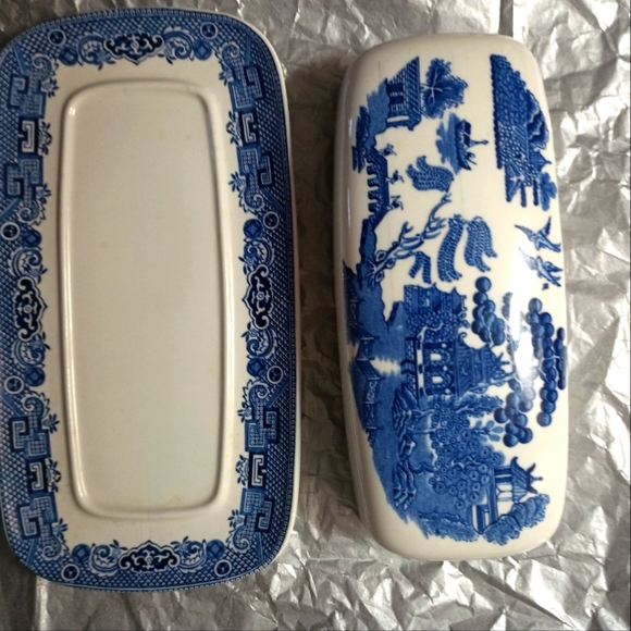 Johnson Brothers Willow Blue Butter Dish